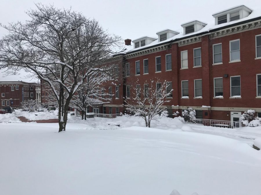 A snow day on Culver-Stockton College campus.