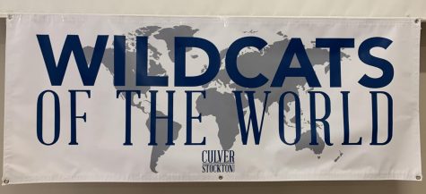 Wildcats Of The World sign at the Travel Study Fair.