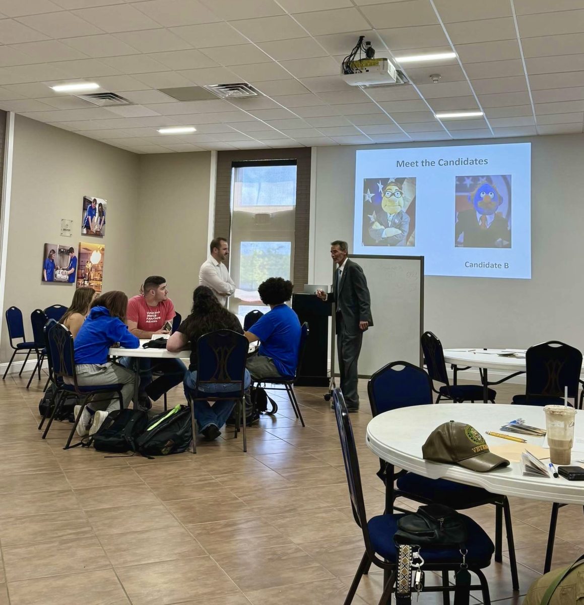 Dr. DeWaard leads students in Constitution Day