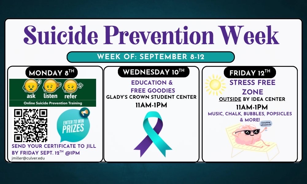 Suicide prevention week at Culver-Stockton College: A week of support and awareness