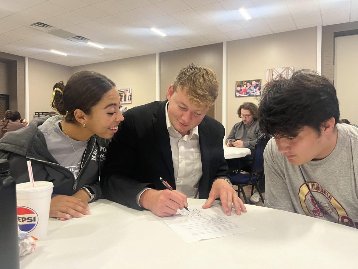 students engaged in simulation activity