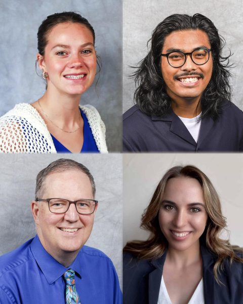 Top left to bottom right- Faith Younce Marketing Specialist, Joshua Villarino Coordinator of Residence Life, Mike Seale Provost/Vice President of Academic Affairs, Dr. Rebecca Edelman Lecturer of Counselor Education