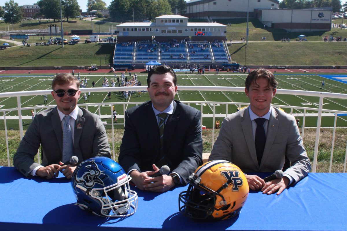 Ashton Ertz, Connor Gillock, and Kai Maurice after their first Game Day on The Hill